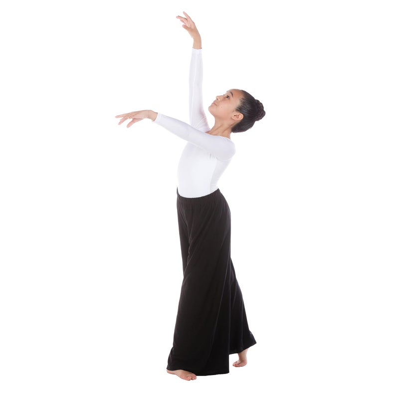 Danzcue Girls Celebration of Spirit Palazzo Pants, Black, 8-10 - Image 3
